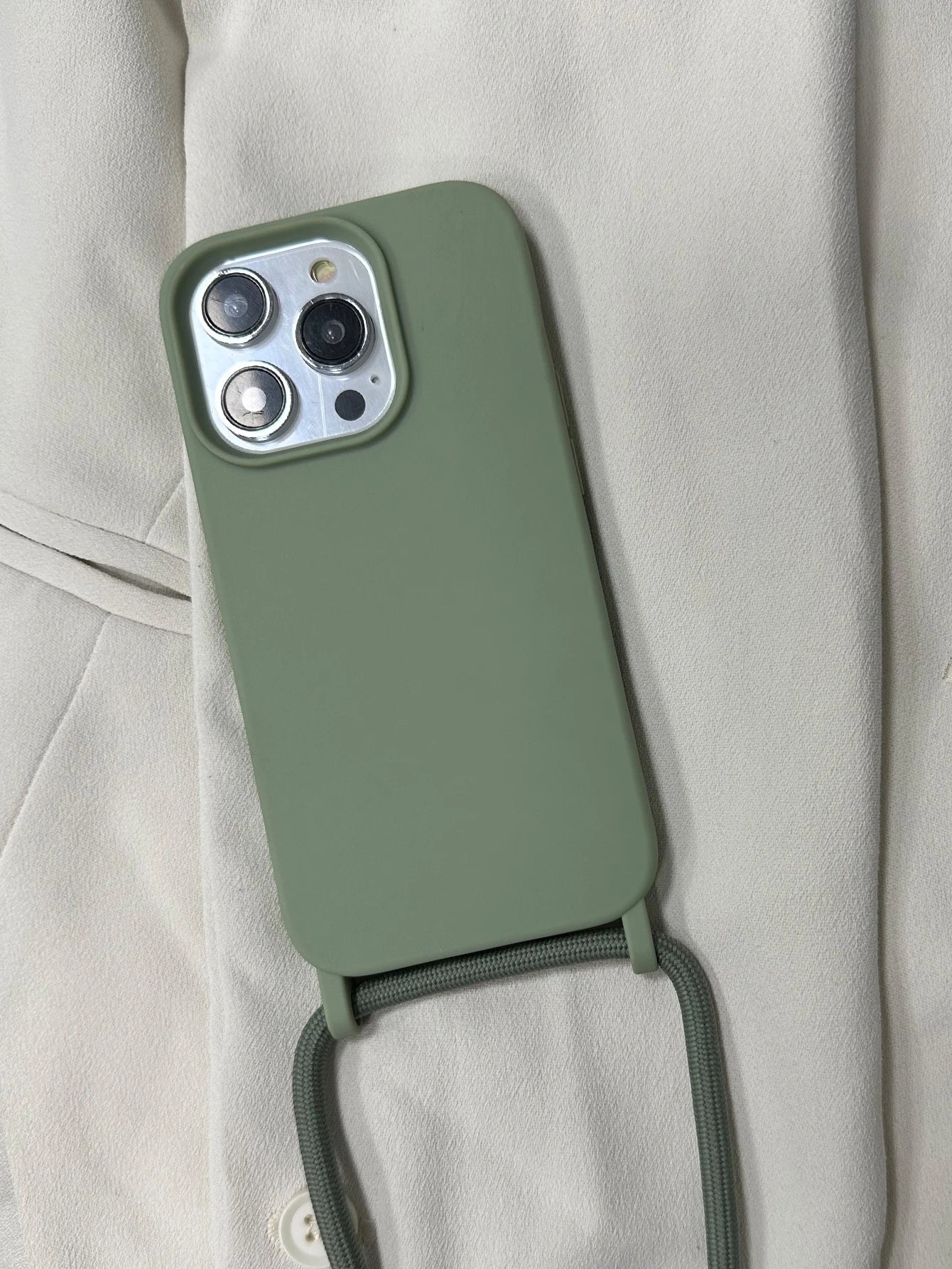 Lanyard Gorgeous Good Quality Solid Color Phone Case Cover with Metal Bead Chains Compatible with Iphone 16 16E 15 14 13 12 11 Pro Max plus 16E Waterproof Shockproof Anti-Fall Scratch Resistant