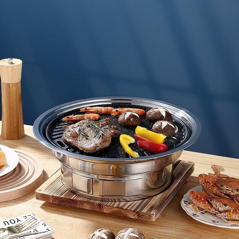 Korean Style Table Charcoal Portable BBQ Grill Camping Outdoor Stainless 40Cm