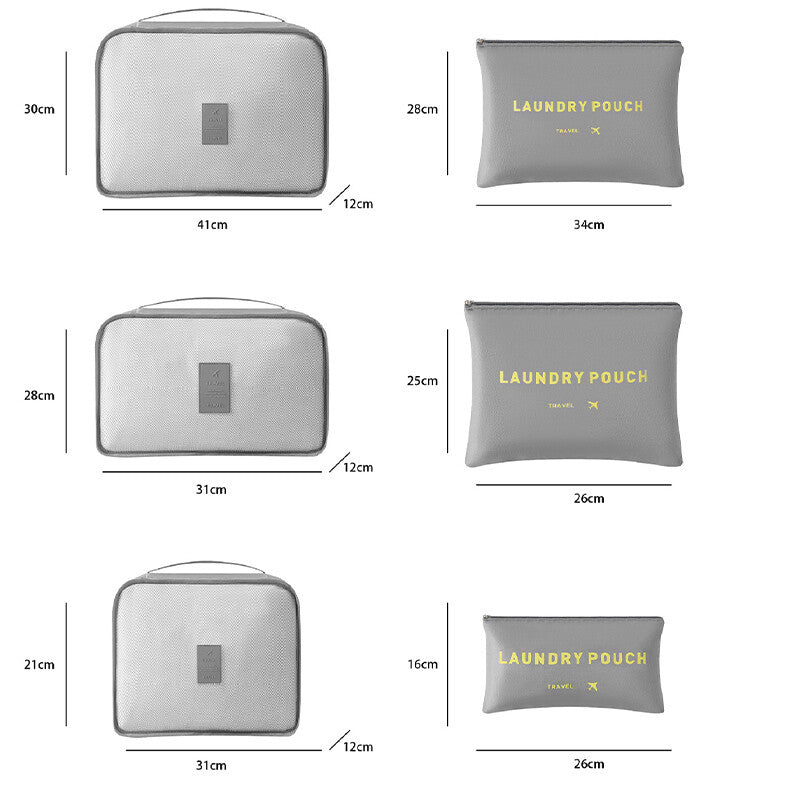 Travel Packing Cubes Set Organizer Bags for Clothes Storage Efficient Packing AU