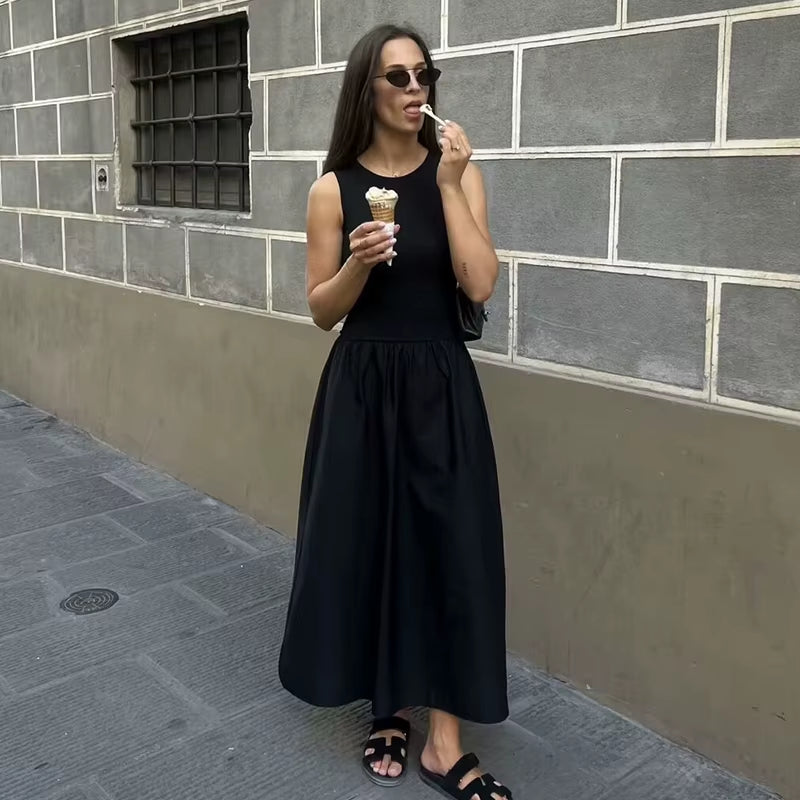 Dresses Summer Women'S 2025 New Chic Slim Simple Elegant Holiday Dress Street Women'S Comfortable Youth Travel Dress