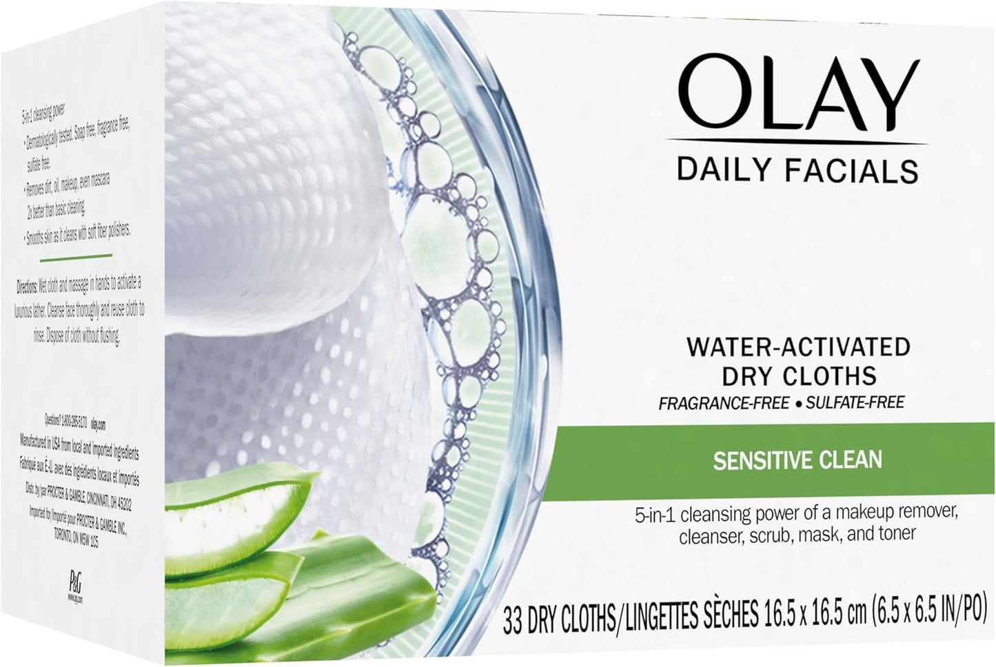 Daily Facials, Deeply Purifying Clean and 5-In-1 Cleansing Power of a Makeup Remover, Scrub, Toner, Mask and Cleanser 66 Dry Cloths