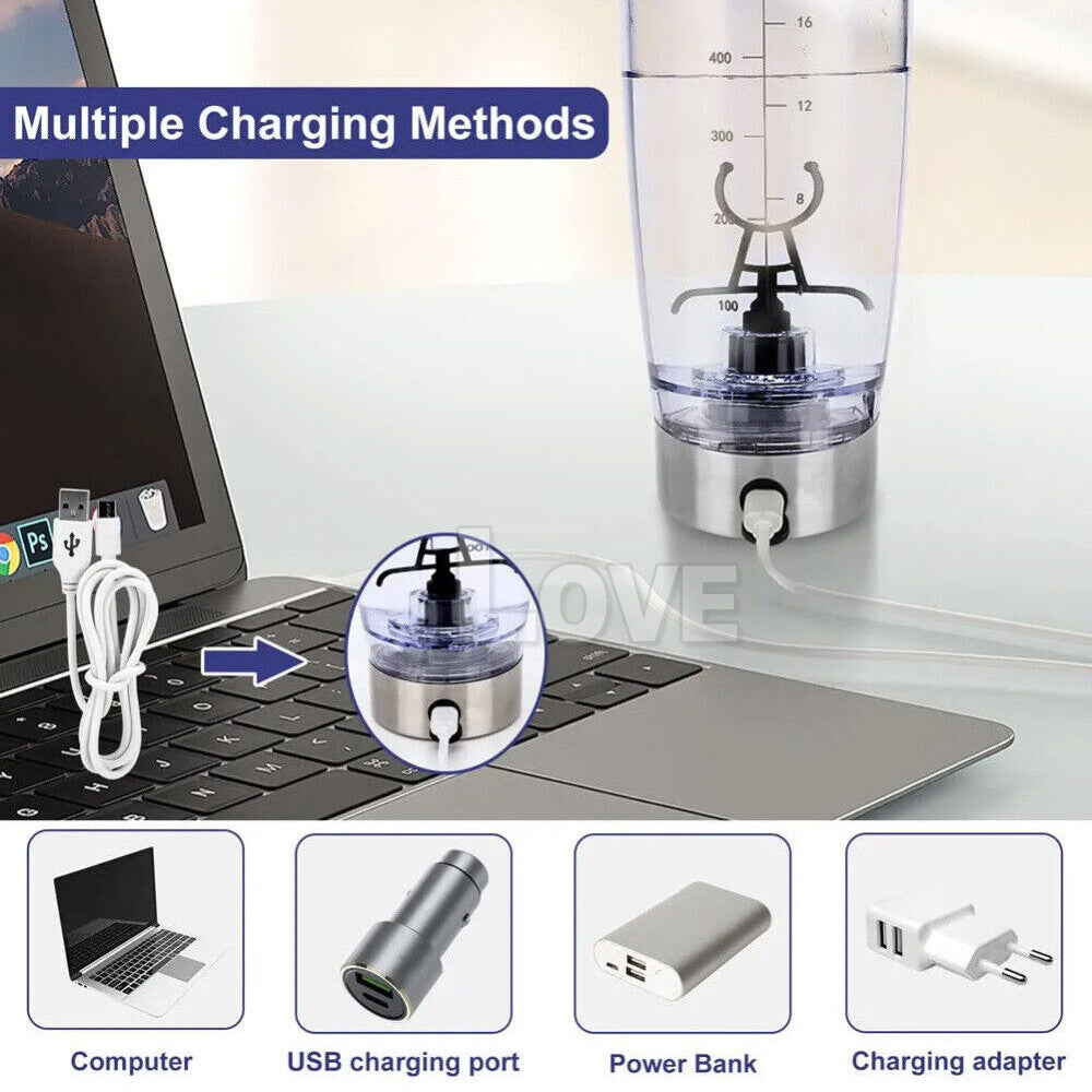 Portable Blender Bottle Detachable 600Ml Electric Smart Mixer Cup Protein Shaker