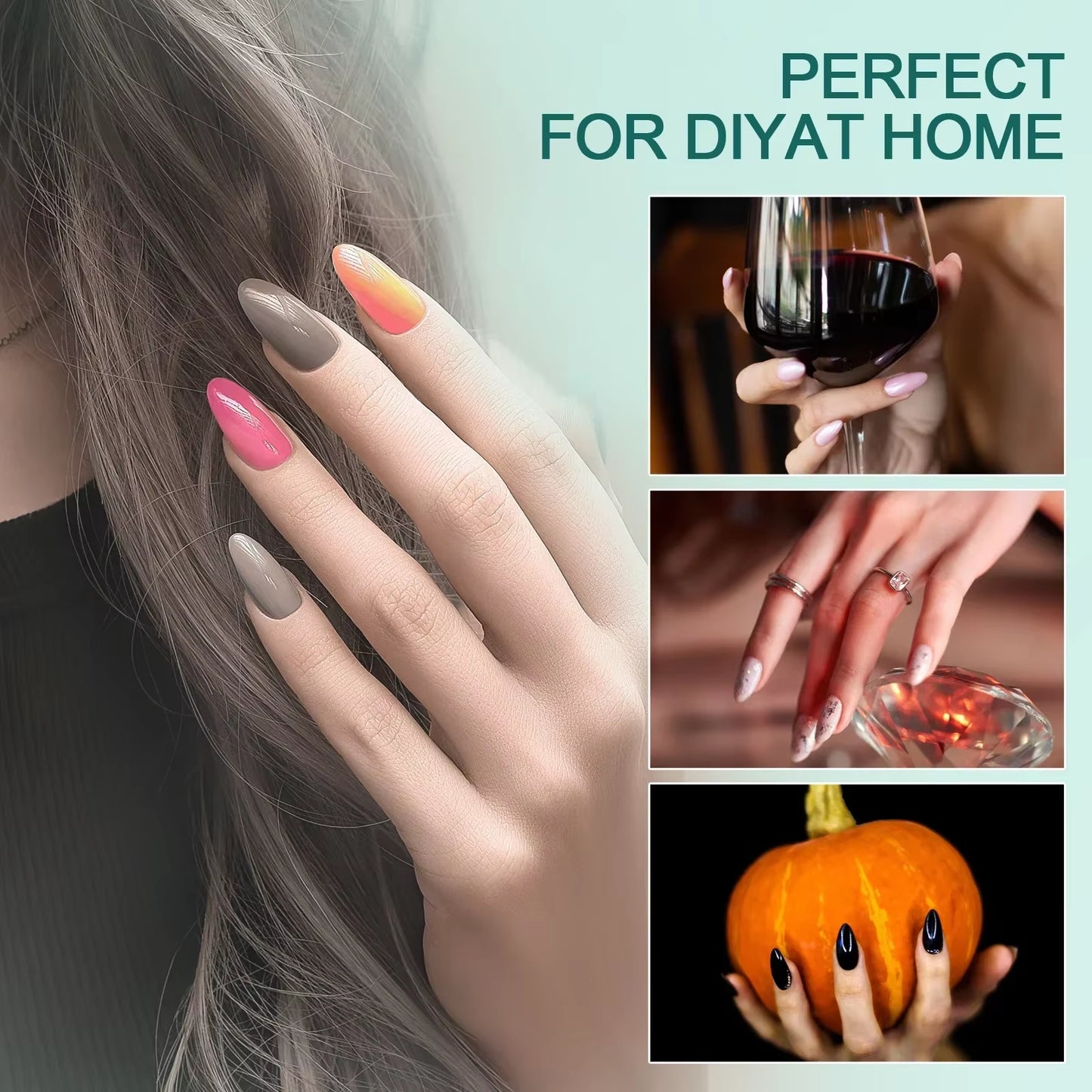 120Pcs/Box Gel X Nail Tips Medium Short Shape Almond/Square/Soft Gel Nail Tips False Nails Soak off Easy Nail Extensions