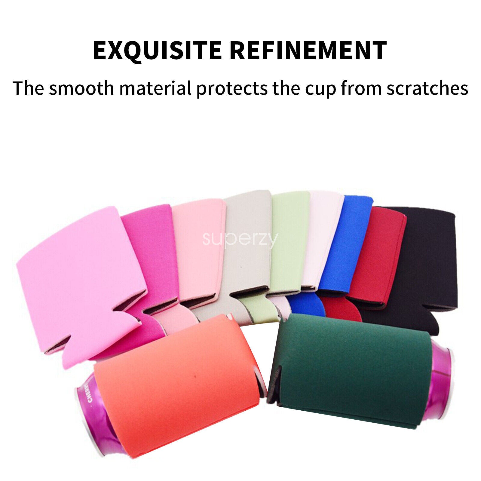 50X Stubby Cooler Foldable Blank Can Stubby Cooler Holder Cooler Heat Transfer