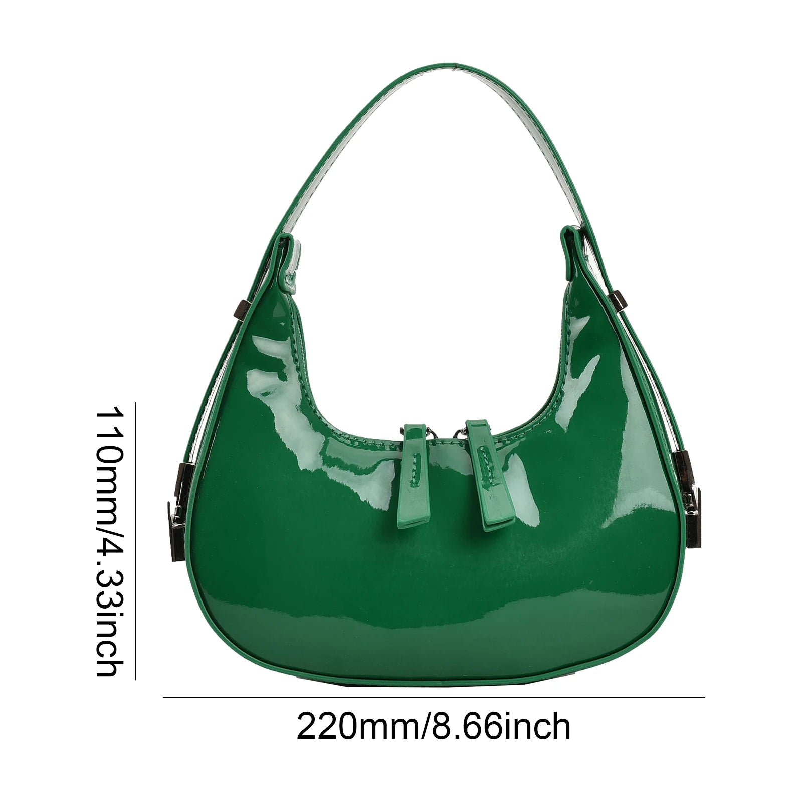 Retro PU Leather Tote Handbag Luxury Designer Crescent Bag Women'S Solid Color Small Shoulder Bag 2023 Trend Ladies Armpit Purse