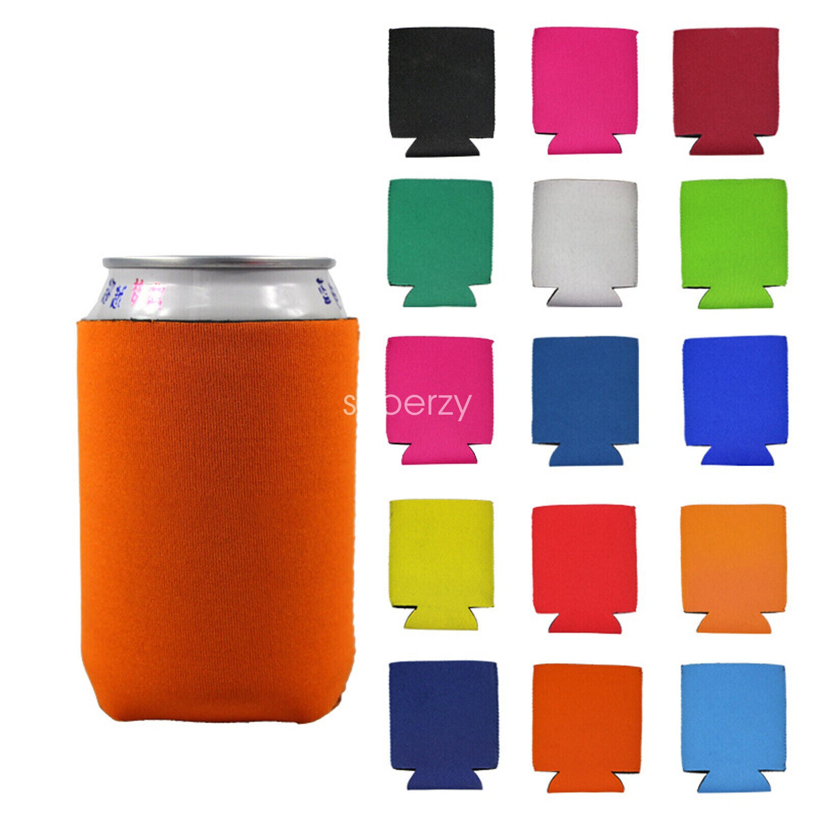 50X Stubby Cooler Foldable Blank Can Stubby Cooler Holder Cooler Heat Transfer