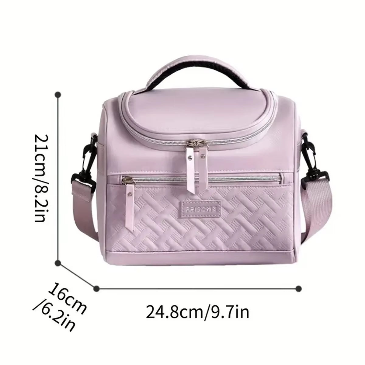 Portable Lunch Bag Food Thermal Box Durable Waterproof Office Cooler Lunch Box with Shoulder Strap Picnic Bag for Couples Unisex