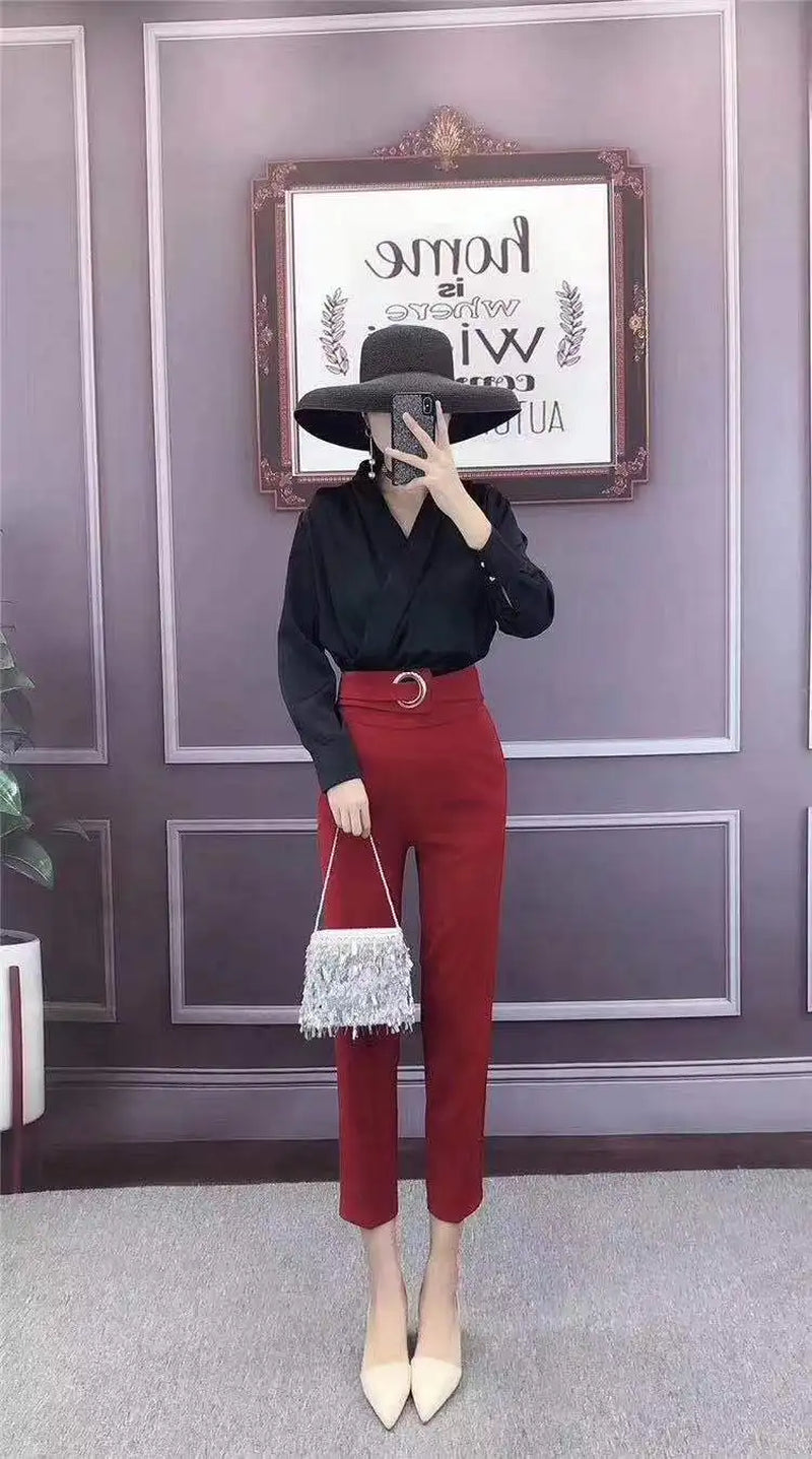Autumn Spring French Silk Satin Shirts Women Sexy V-Neck Long Sleeve Fashion Women Shirt Lady Office Blouses Female Loose 2022