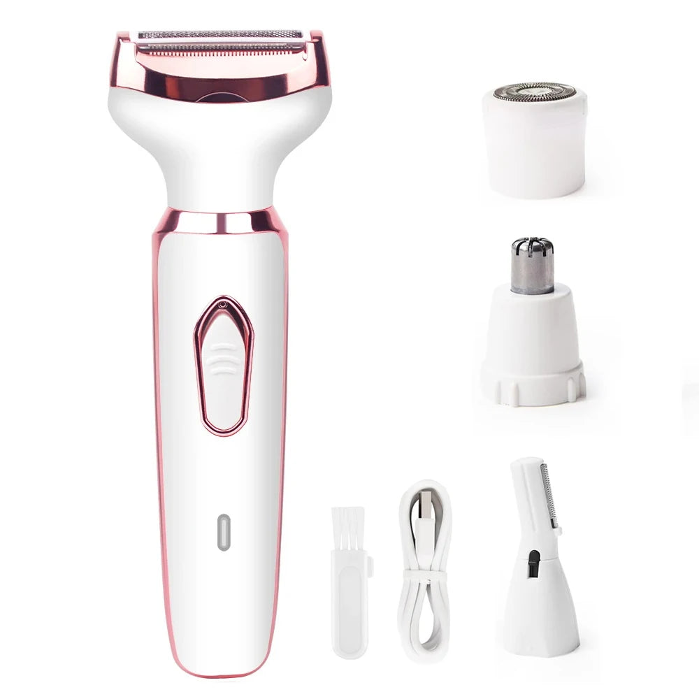 Electric Razor for Women Body Leg Bikini Hair Trimmer Painless Face Mustache Shaver Underarm Hair Removal Portable Epilator Tool
