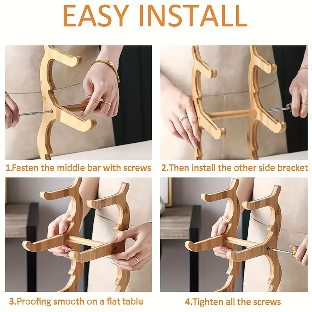 Modern Multi Layer Bamboo Fruit Snack Plate Rack Creative Storage Plate Holder