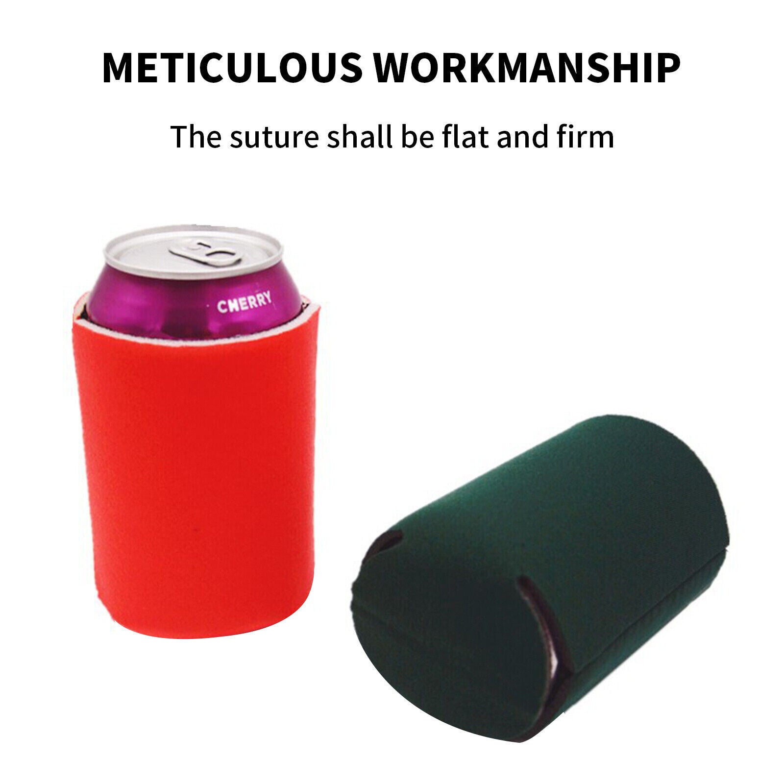 50X Stubby Cooler Foldable Blank Can Stubby Cooler Holder Cooler Heat Transfer