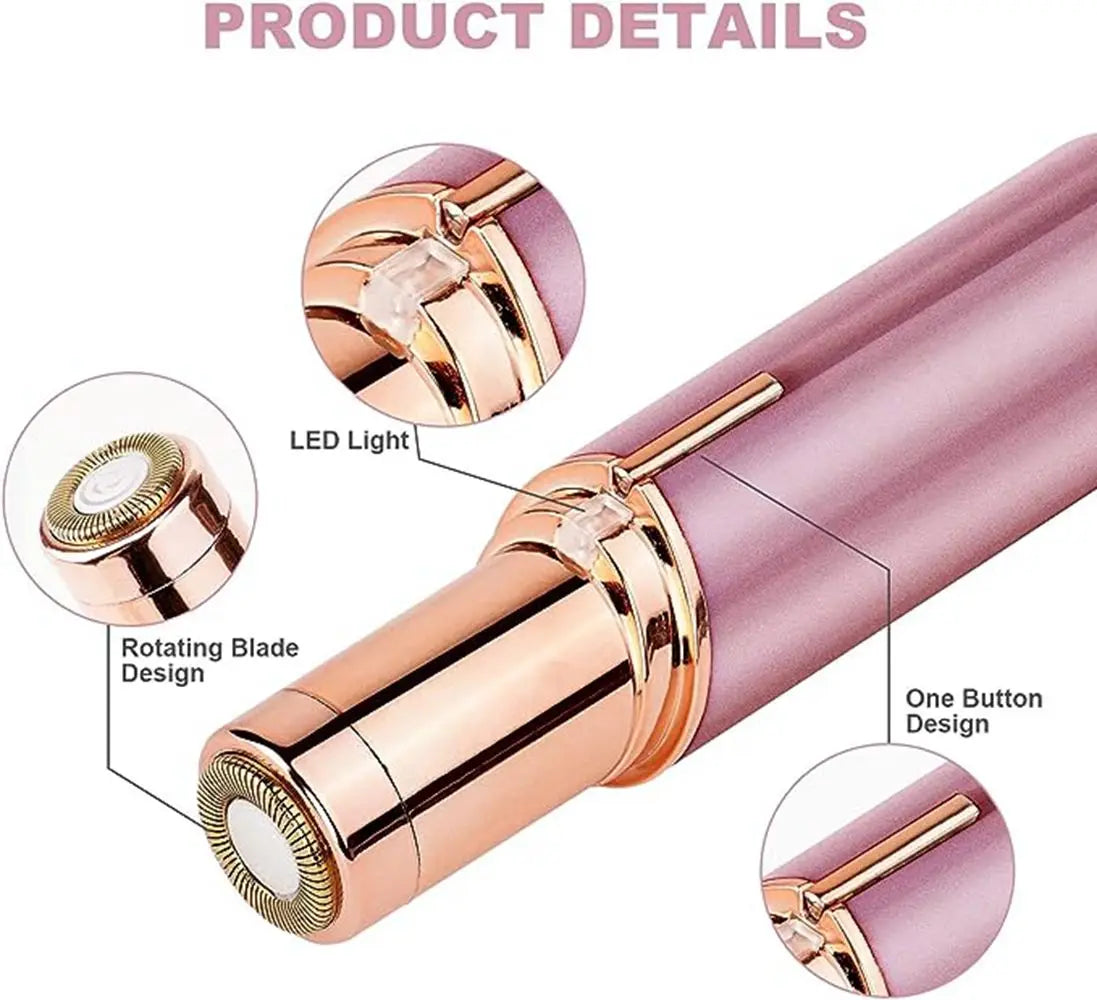 Facial Hair Removal for Women Electric Hair Removal Device Rechargeable Painless Face Razor for Chin Upper Lip Peach Fuzz Light
