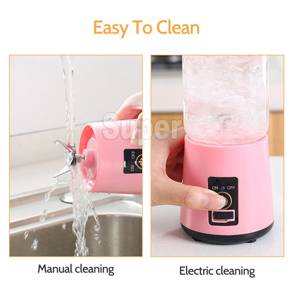 Rechargeable PORTABLE USB ELECTRIC FRUIT JUICER SMOOTHIE BLENDER TRAVEL BOTTLE