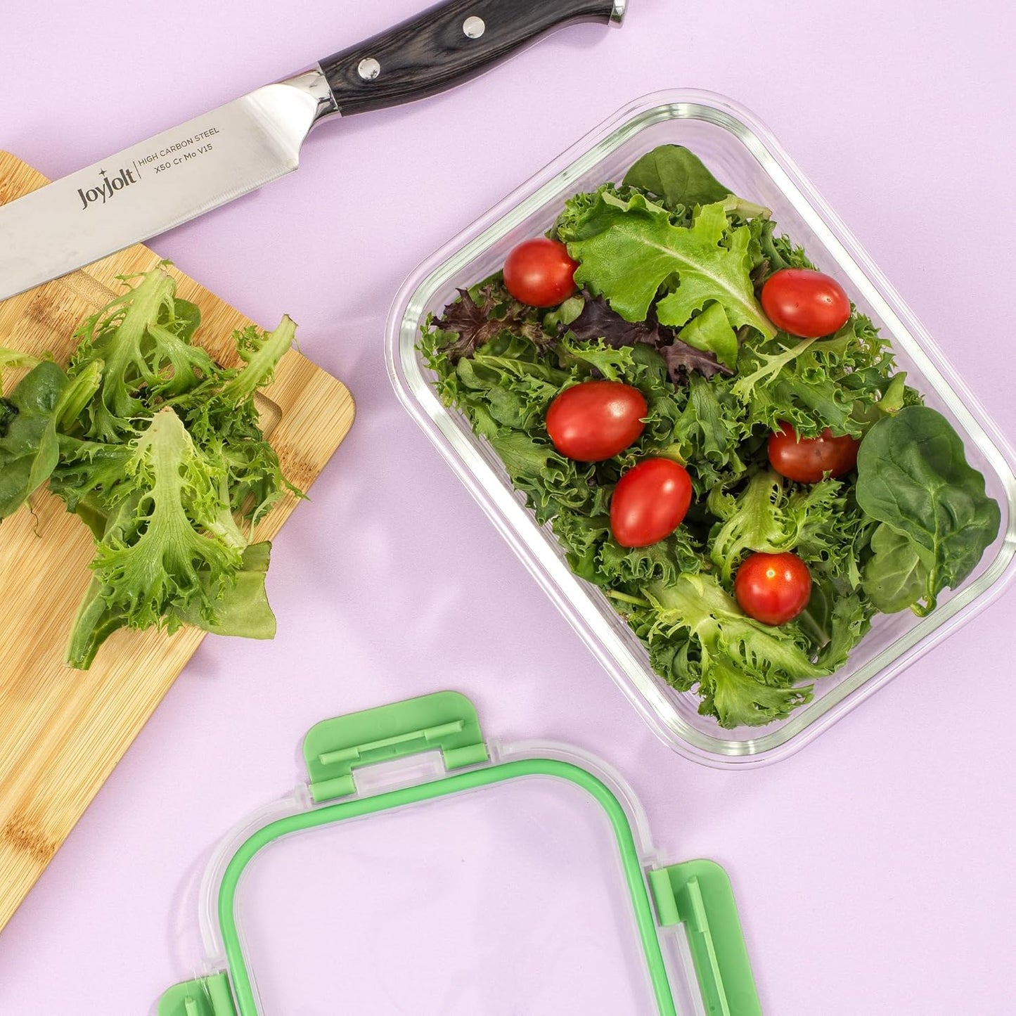 Joyful 24Pc Borosilicate Glass Storage Containers with Lids. 12 Airtight, Freezer Safe Food Storage Containers, Pantry Kitchen Storage Containers, Glass Meal Prep Container for Lunch