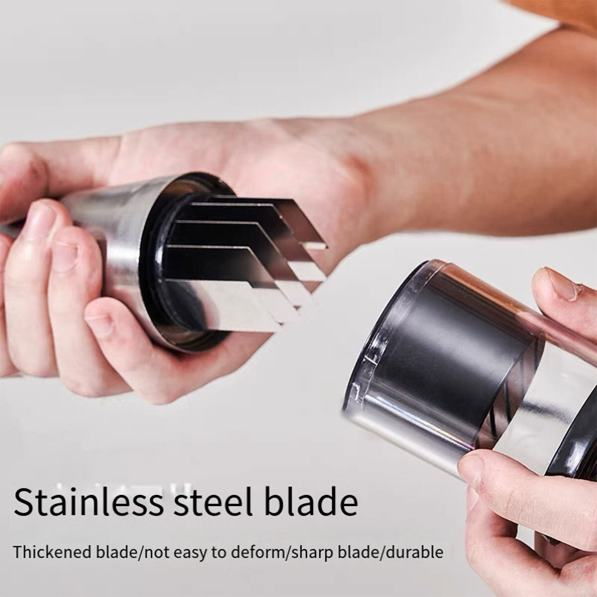 304 Stainless Steel Manual Garlic Press Crusher Mincer Heavy Duty Kitchen Tool