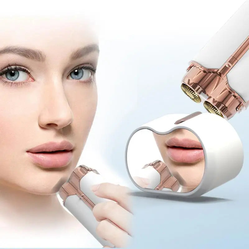 Facial Hair Removal Electric Face Razor with LED Light Personal Groomer for Face Legs Arms Bikini Area Women'S Charging Shaver