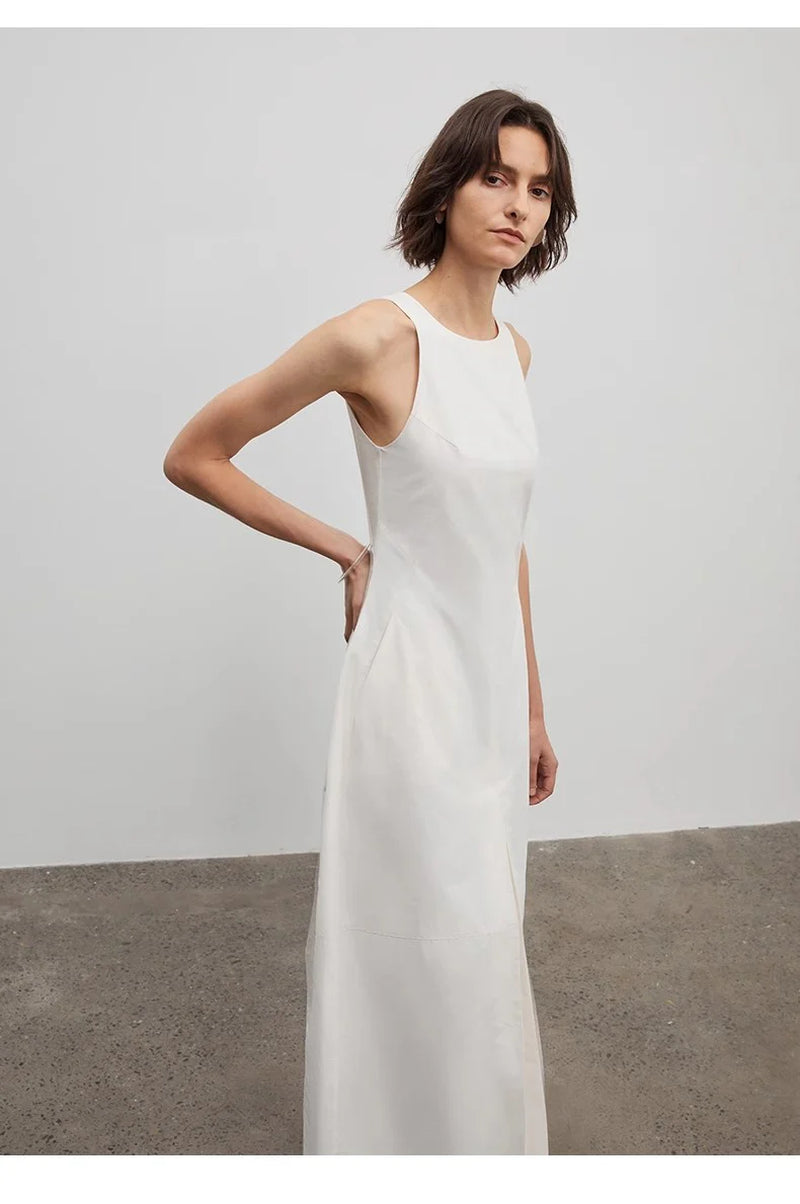 "Plain Poetry" Functional Style Sleeveless Dress Female French Style New Temperament Slim Hepburn Little Black Dress Long Skirt
