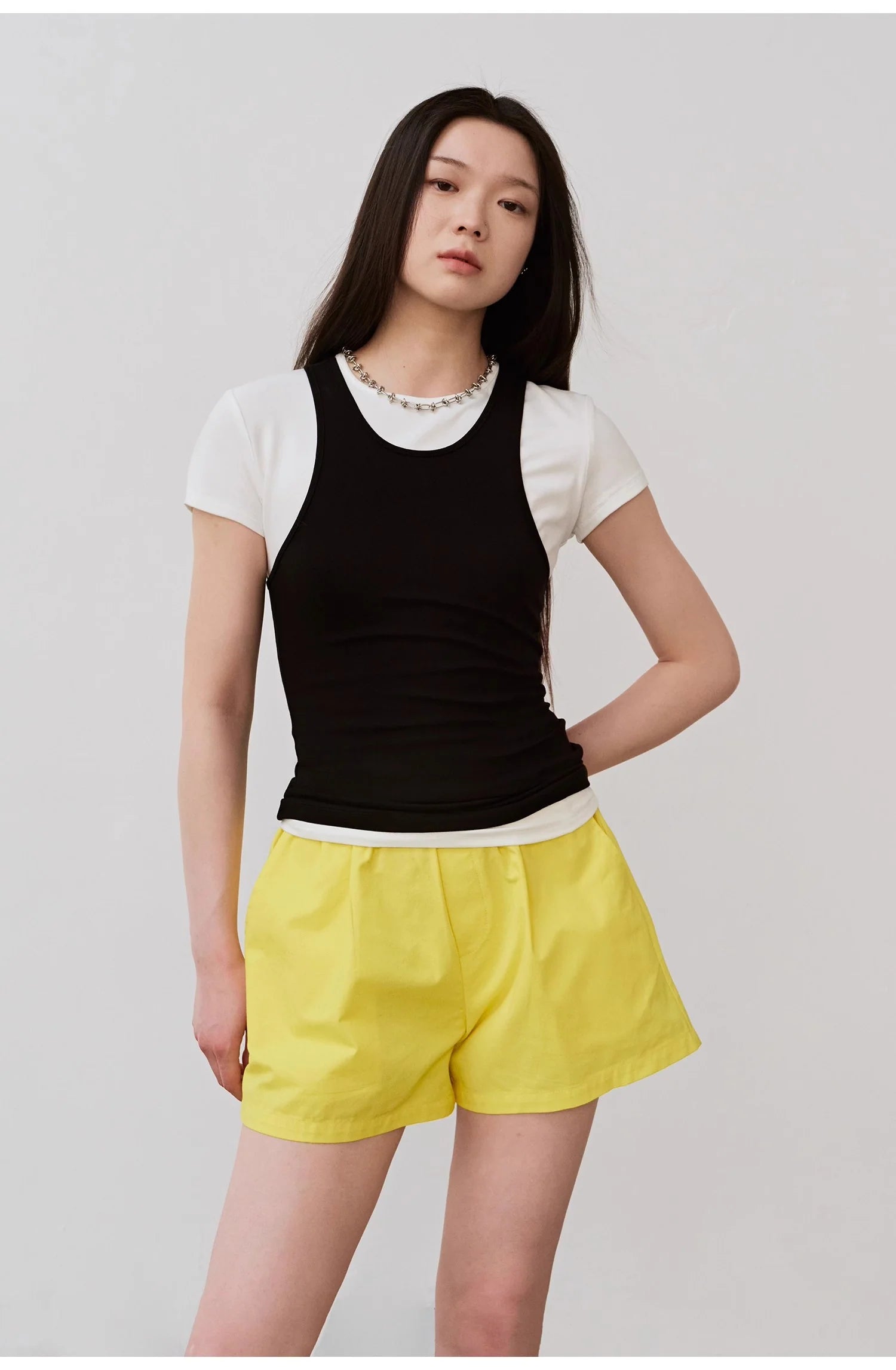 "Summer Tour" Small I-Shaped Vest Camisole Women'S Summer Elastic Cotton Slim Fit Inner Sleeveless Top