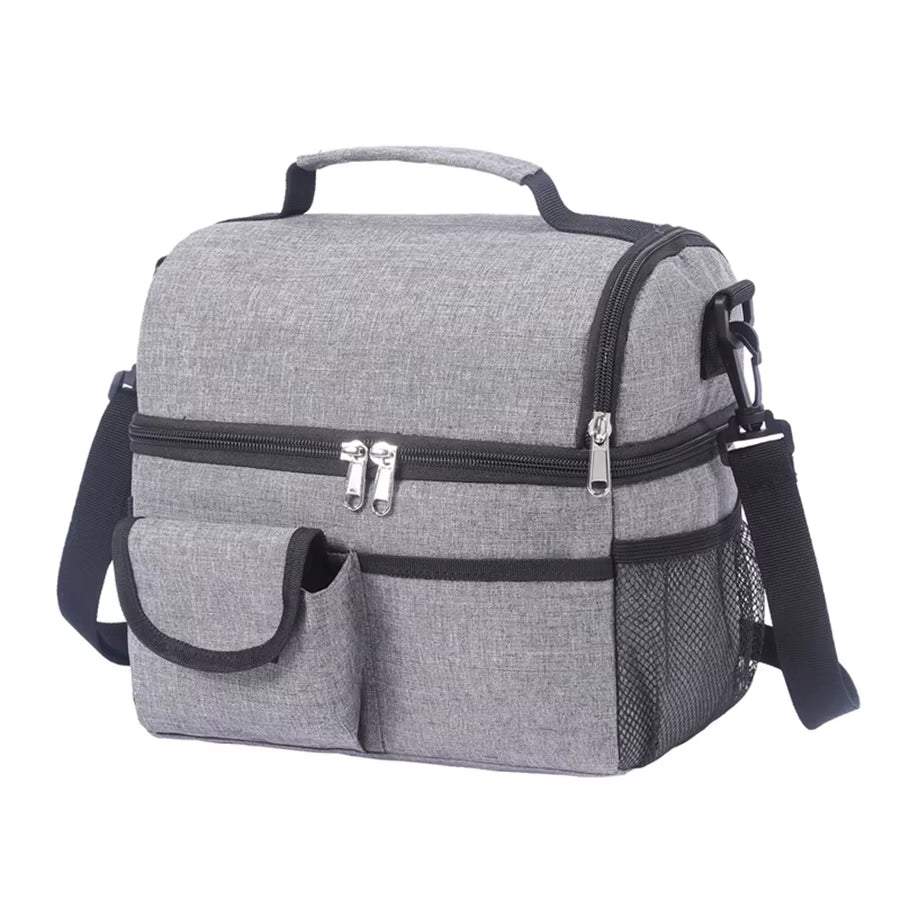 10L Portable Thermal Lunch Bag Food Box Durable Waterproof Office Cooler Lunch Box Ice Insulated Case Camping Oxford Dinner Bag