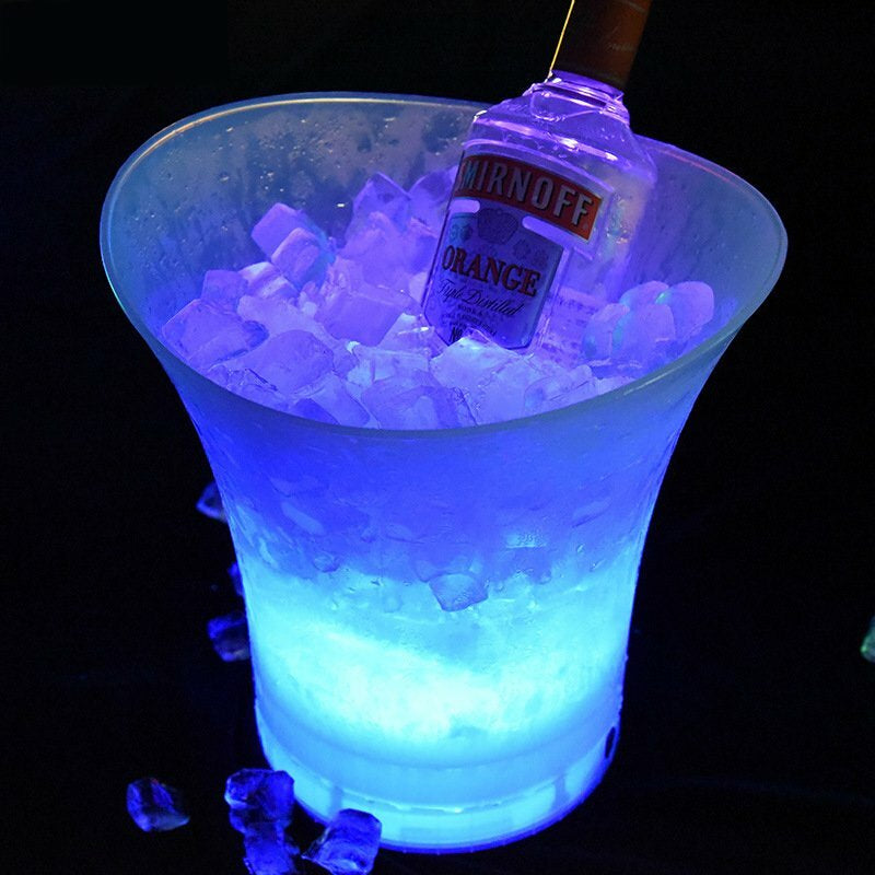 5L LED Ice Bucket Wine Colour Changing Drink Cooler Retro Party Wedding Bar Club