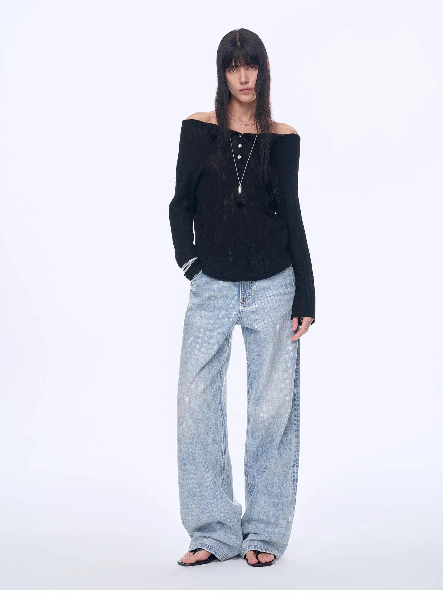 "Fashion Law" Casual One-Shoulder Raglan Sleeve T-Shirt Top