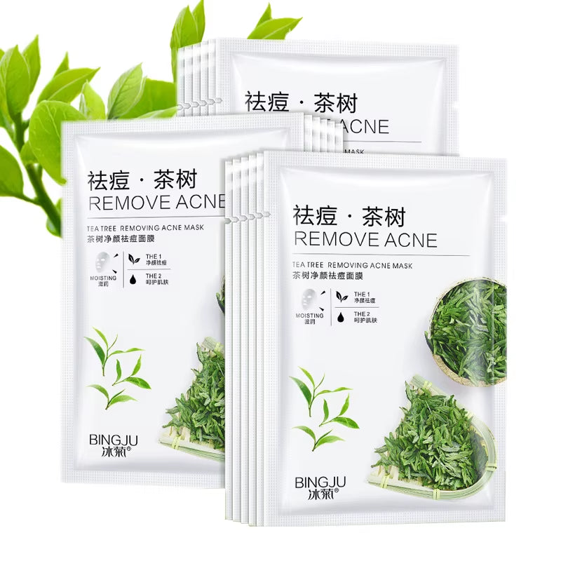 30Pcs Natural Aloe Vera Gel Face Mask Remove Acne Control Oil Depth Replenishment Moisturizing Wrapped Mask Shrink Pores