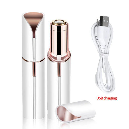 Electric Eyebrow Trimmer Mini Epilator Lipstick Facial Hair Removal Portable Women Painless Razor Tool