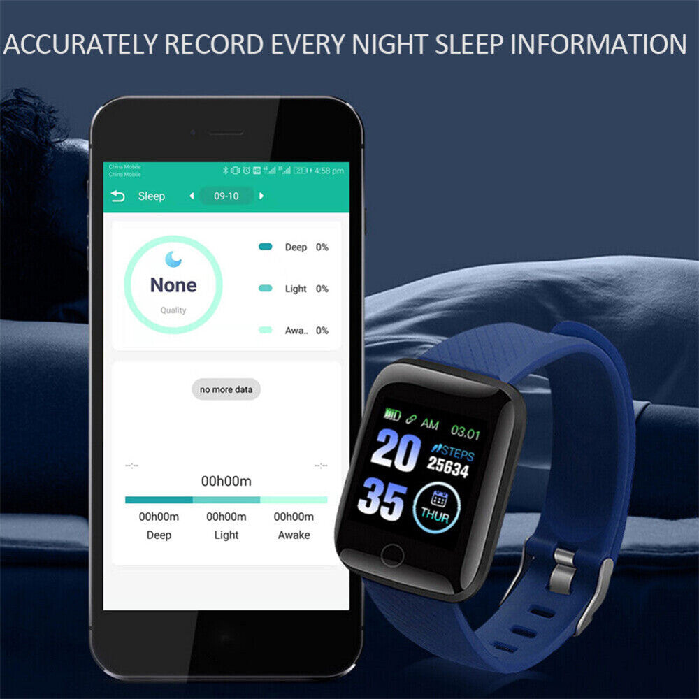 Sports Smart Watch Bracelet Heart Rate Blood Pressure Fitness Tracker