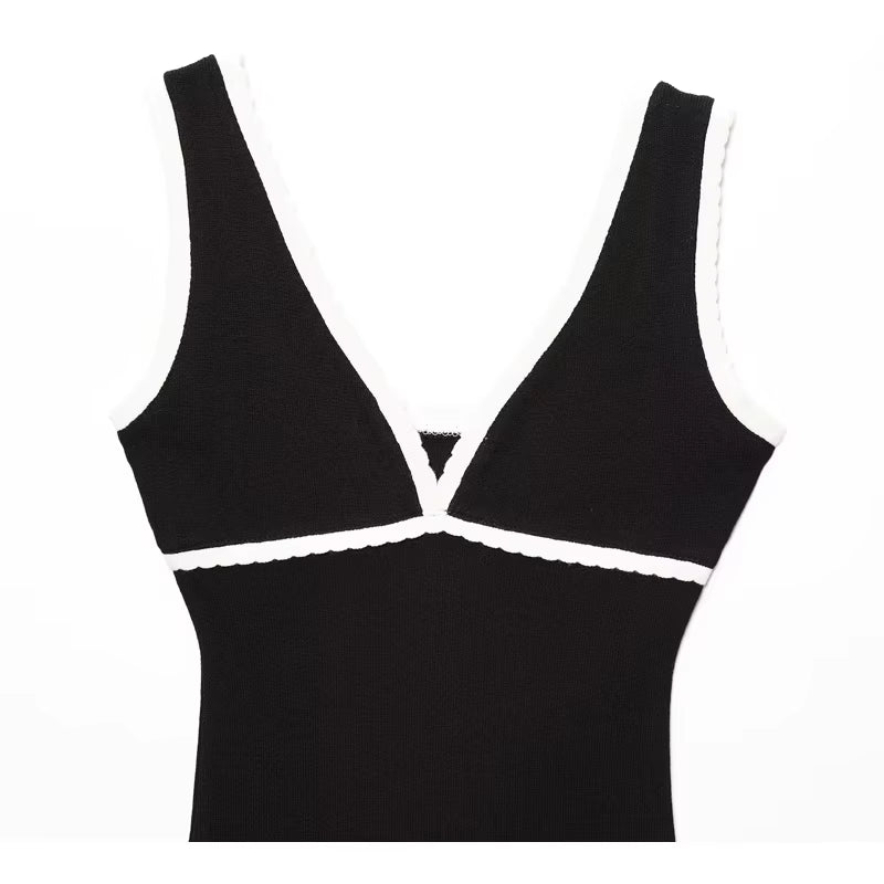 2025 Knitted Slip Dresses for Women Black Backless Women'S Summer Dress Holiday Beach Midi Dress Woman Sexy Party Dresses