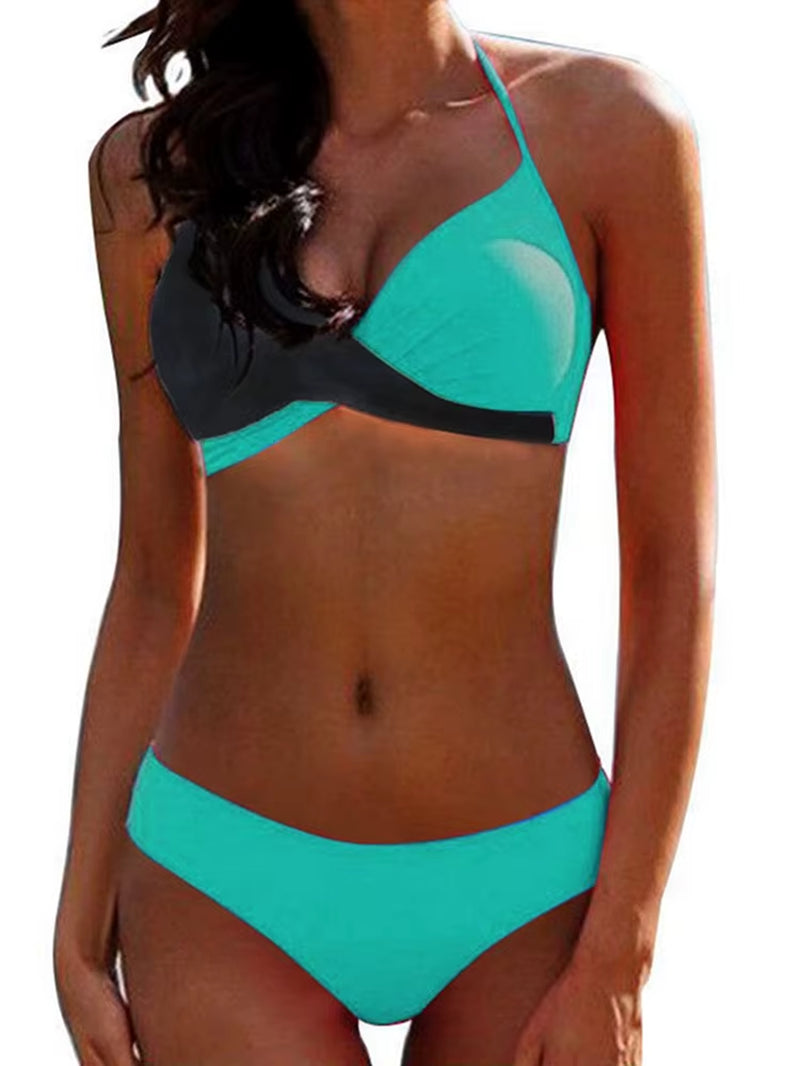 Sexy Bikini Push up Swimwear Women Brazilain Biquinis Feminino 2021 Mujer Swimsuit Tanga Swimming Bathing Suit 2 Piece Set Mujer