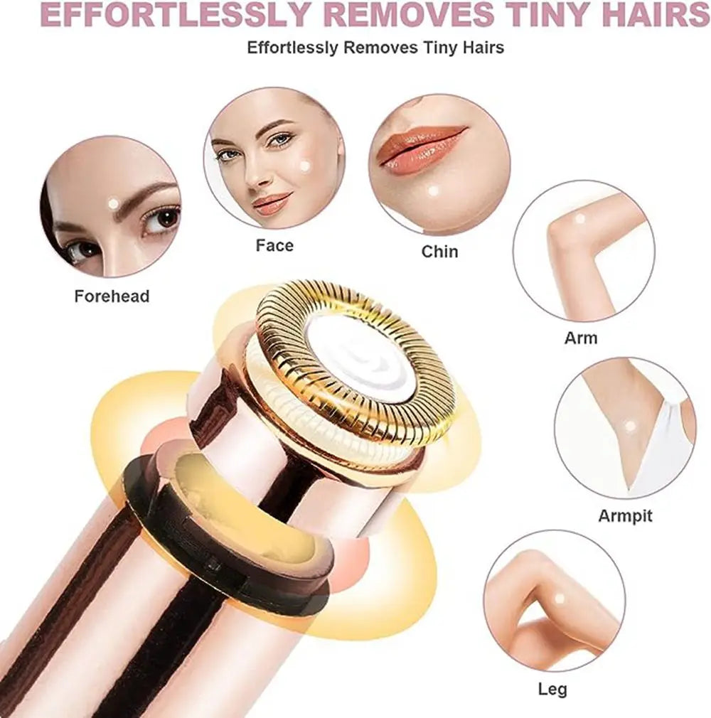 Facial Hair Removal for Women Electric Hair Removal Device Rechargeable Painless Face Razor for Chin Upper Lip Peach Fuzz Light