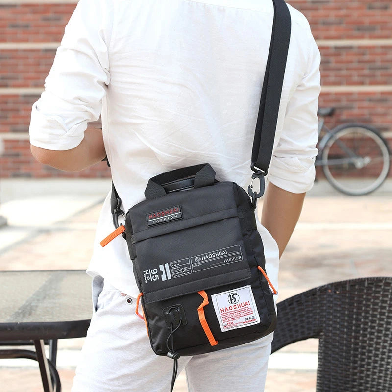 Men'S Bag Messenger Bag Male Waterproof Nylon Camouflage Satchel over the Shoulder Crossbody Bags Handbag Mini Briefcase XA99WC