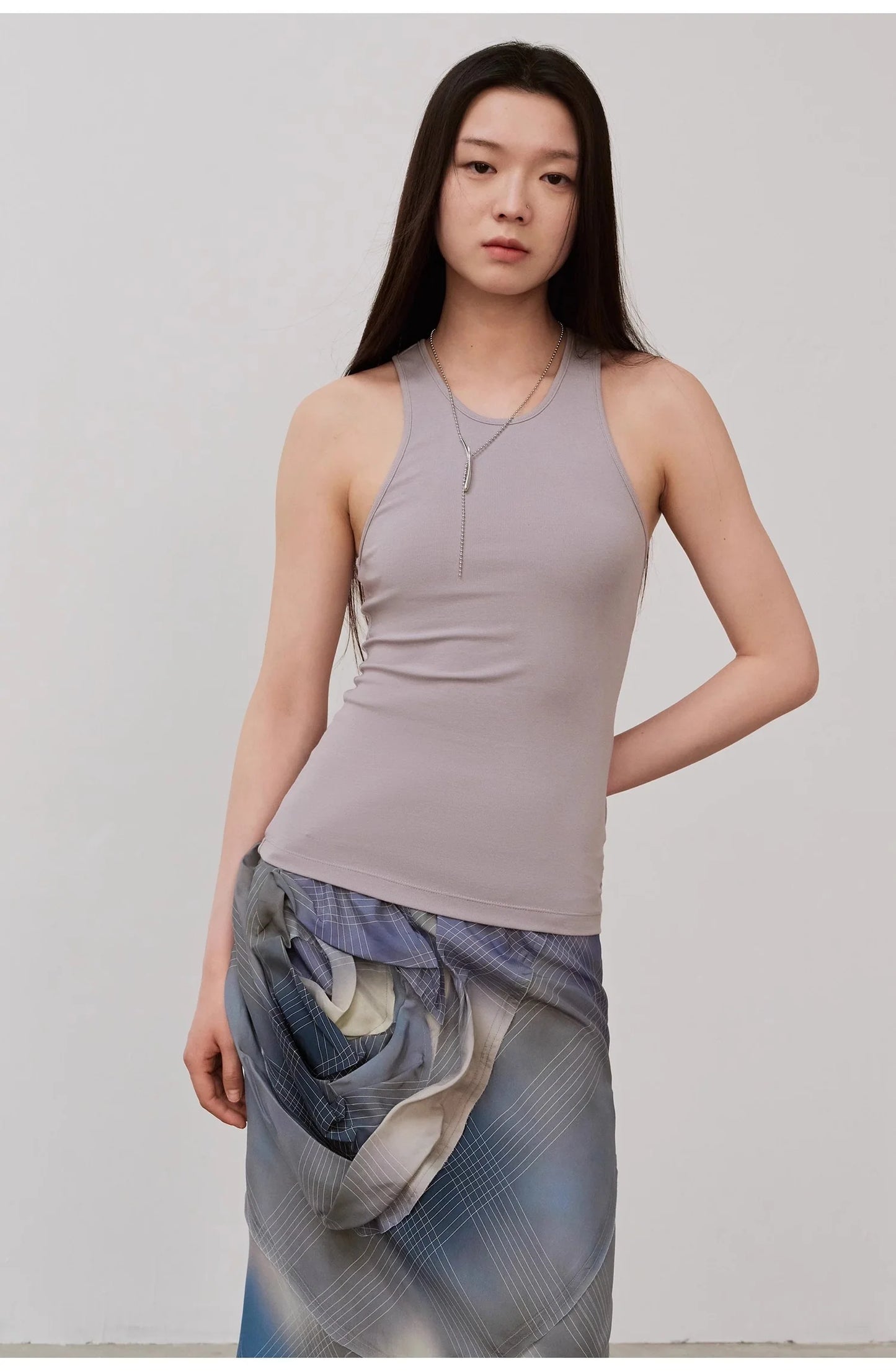 "Summer Tour" Small I-Shaped Vest Camisole Women'S Summer Elastic Cotton Slim Fit Inner Sleeveless Top