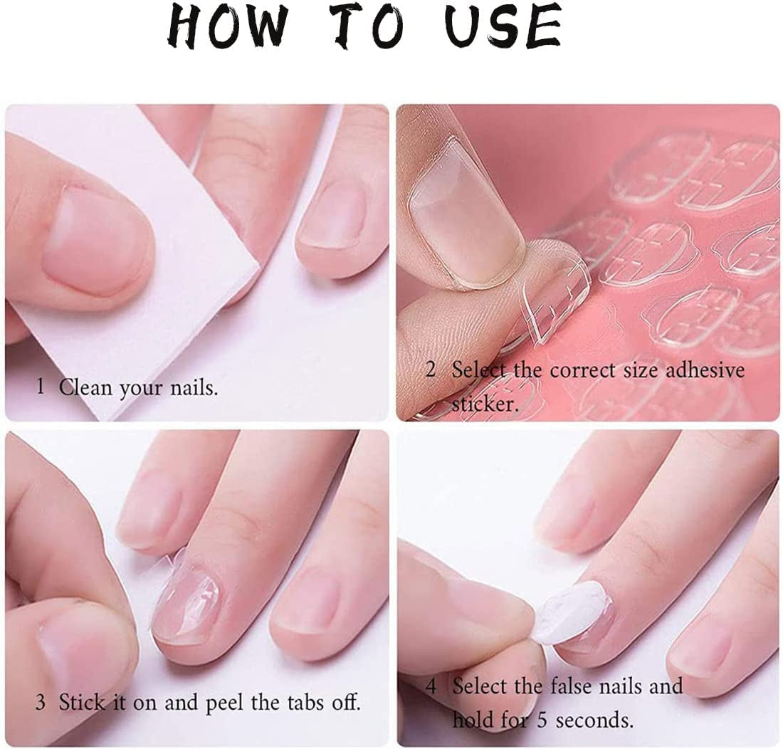 Almond Oblique Gold Thread French Designs 24 Pcs Cute Pointed Oval Shape Press on Nails Pink Full Coverage Short Length Fake False Nails, Art for Women and Girls Stick on Nails