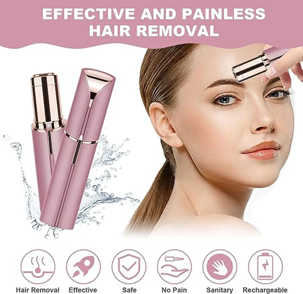 Facial Hair Removal for Women Electric Hair Removal Device Rechargeable Painless Face Razor for Chin Upper Lip Peach Fuzz Light