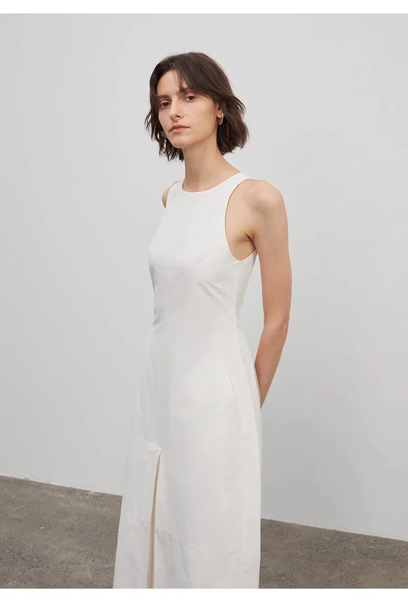 "Plain Poetry" Functional Style Sleeveless Dress Female French Style New Temperament Slim Hepburn Little Black Dress Long Skirt
