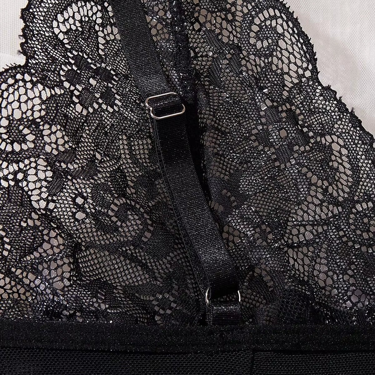 Transparent Black Sexy Lingerie Women Underwear See through Sleepwear Lace Nightdress and Thongs Pijamas Sets Female Sexy Nighty