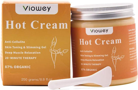 Hot Massage Cream, Cellulite Hot Cream, Body Slimming Firming Fat Burner for Tightening Skin Weight Loss Body Shaper, 8.8 Ounce