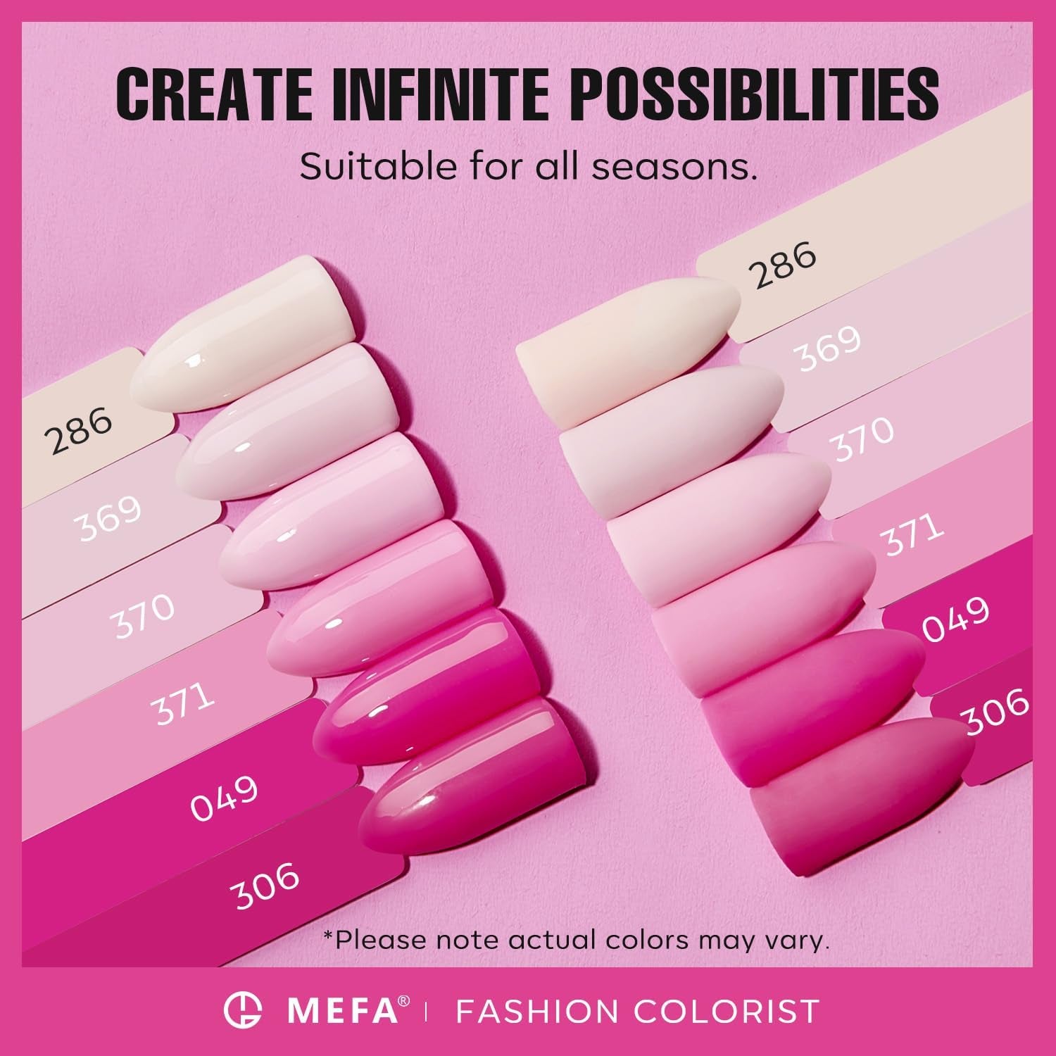 Pink Gel Nail Polish Set 6 Colors, Valentines Day Gifts Hot Pink Shades, Neon Light Bright Pink Magenta Electric Tones Craze Sakura Nail Art Design Salon at Home DIY Manicure Kit for Women Girls